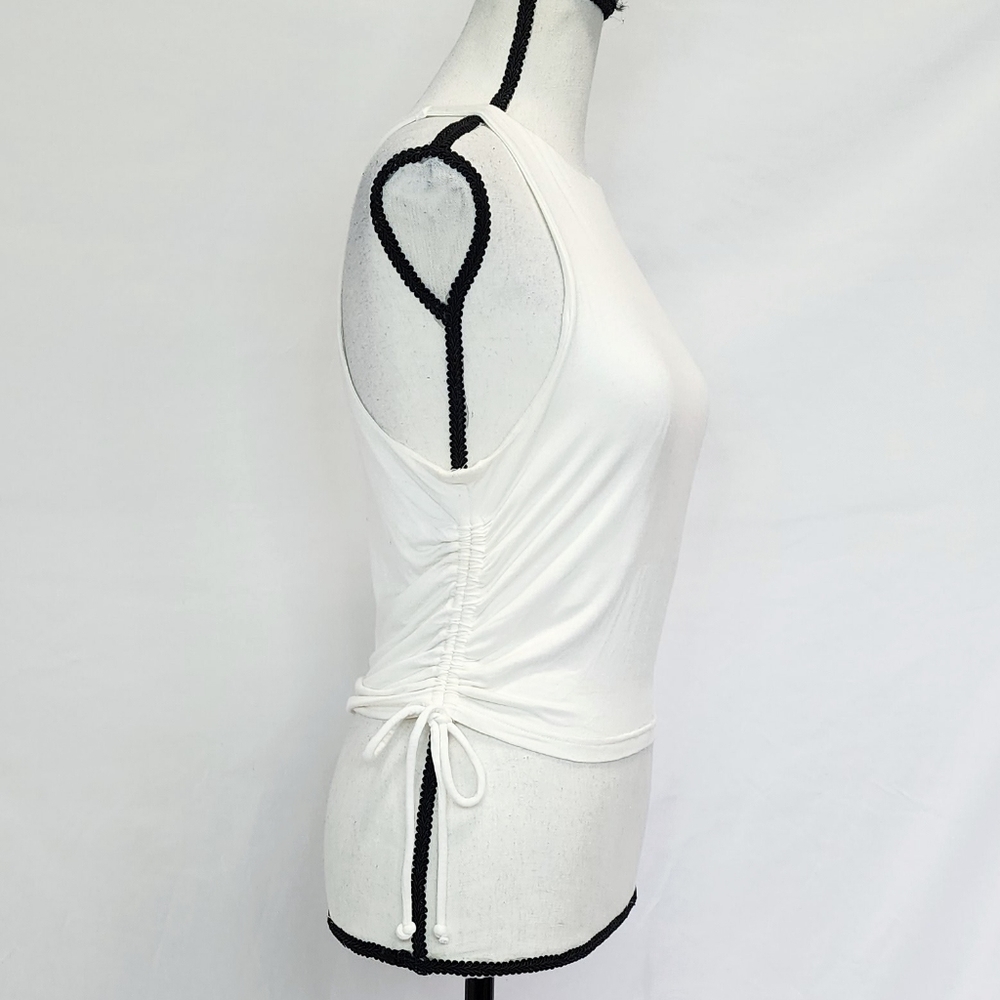 She + Sky Ruched Tie Sides Cropped Tank - Picture 2 of 5